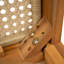 Chaise en bois d'acacia avec osier brun clair Netro