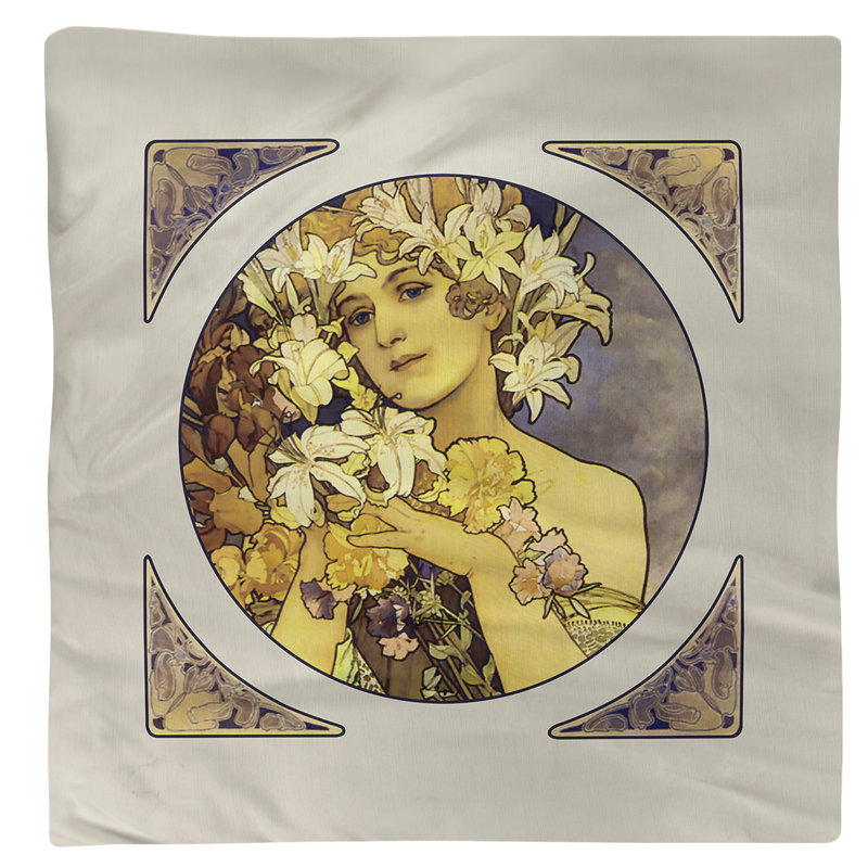 Cotton Floral Square Napkin, Yellow
