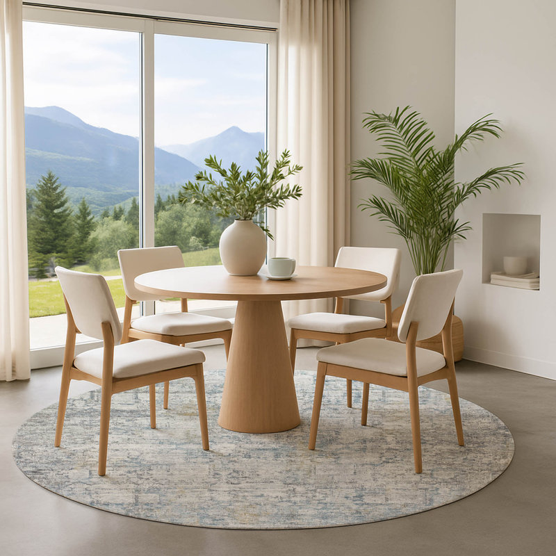 Premium Machine Washable Maag AMF1764 Modern Rug, Round 8'