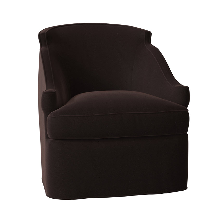 Barbara Upholstered Swivel Armchair, Margaret Mahogany