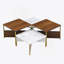Versatile Modern Nesting Coffee Tables Set Of Four, Free Adjustable Shape, Ideal For Various Living Room Layouts And Functions