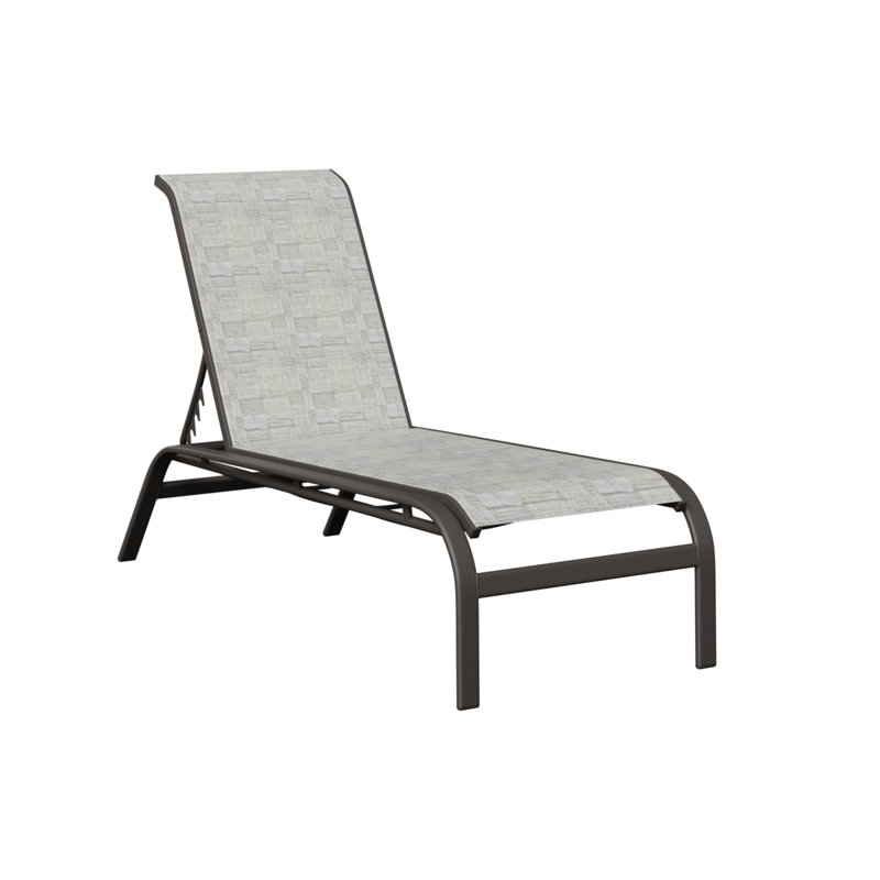 Chaise longue sans accoudoirs Berlin Gardens Murphy, Argent argent, Graphite moucheté