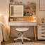 Fauteuil de coiffeuse en acrylique transparent avec roulettes, fauteuil de bureau pivotant à hauteur réglable-1506887278