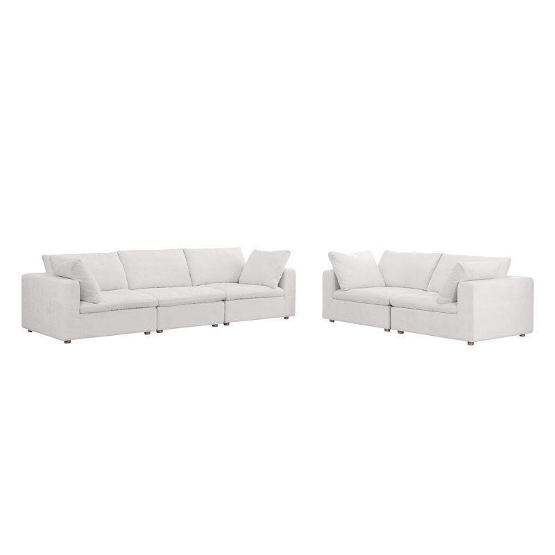 Ensemble de canapé 2 pièces Millburn - revêtu de tissu Belfast véritable