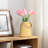 Lido 6" Modern Ceramic White Table Vase with Strap Handle-556803418-556803420