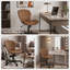 Fauteuil de bureau en cuir polyuréthane sans accoudoirs, fauteuil de bureau ergonomique et pivotant à hauteur réglable-130703136