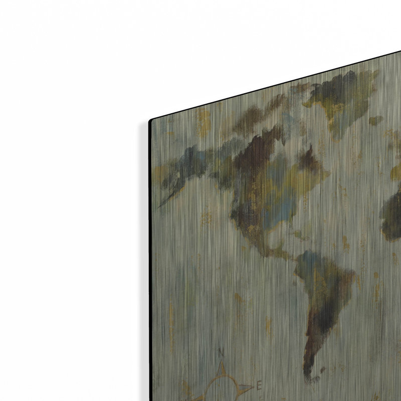 «Bronze World Map» par Silvia Vassileva, H 12 po x l 16 po