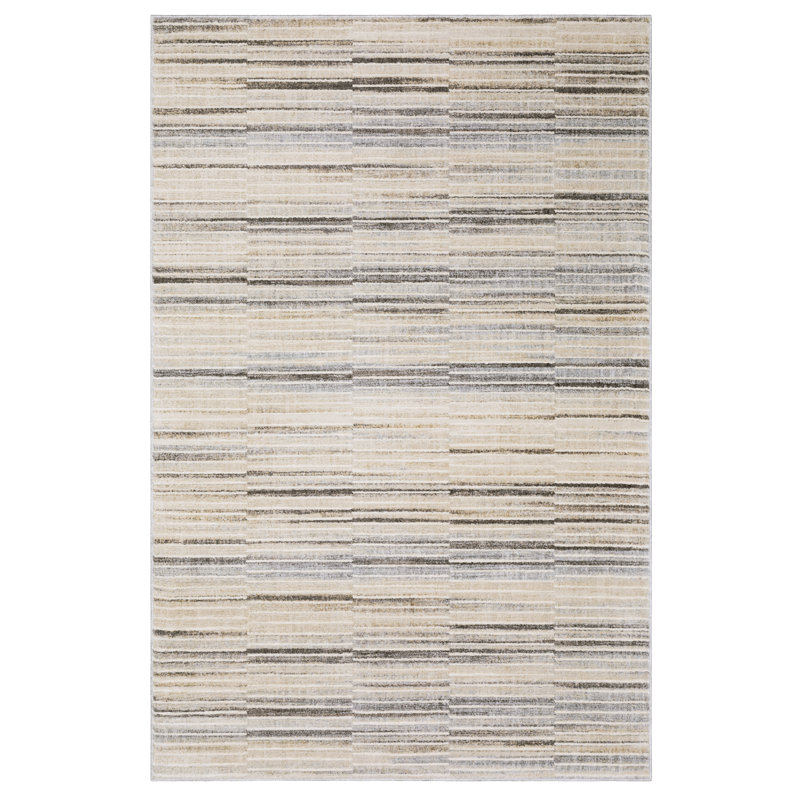 Tapis gris / beige Orion, Tapis de couloir 2 pi 3 po x 7 pi 7 po