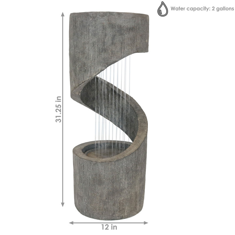 Reepham Weather Resistant Floor Fountain with Light