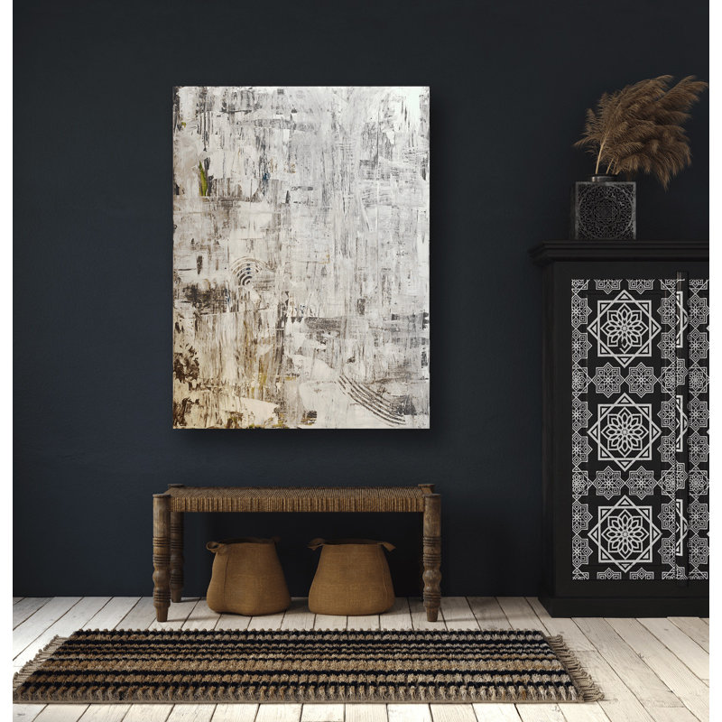 Taupe Gray Abstract Print, 24" H x 20" W x 1" D, Wrapped Canvas