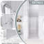 Porte de douche pivotante 24 po x 72 po | Cadre en aluminium chromé | Demi-cadre | Verre trempé 1/4 de pouce avec film antidéflagrant | Poignée en acier inoxydable