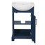 Meuble-lavabo de 20 po avec lavabo en céramique bombé unique, armoire de rangement avec 1 porte à fermeture en douceur et 1 tablette réglable-432357599