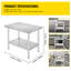 Stainless Steel Prep Table(Only Including Coffee Table)