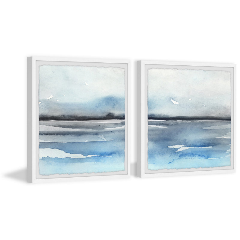 Apprivoiser le diptyque de mer, H 32 po x l 32 po