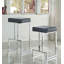 Tabouret de bar rembourré noir et chrome-170104451-170104461