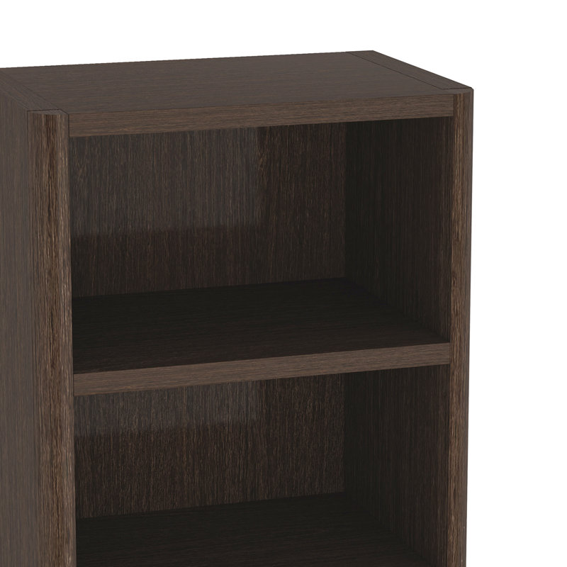 Bibliothèque ouverte à 5 tablettes en noyer foncé H 79 "x l 28" Rivington, Noyer foncé