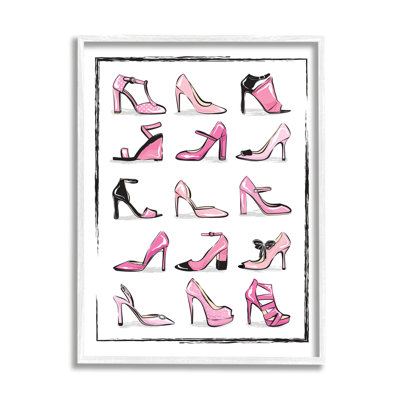 " Pink Heels Lined Up Women's Glam Shoes "
