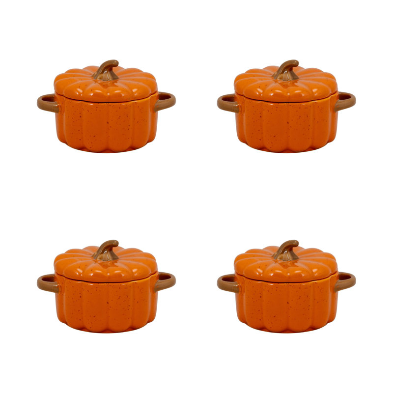 10 petites soupières en grès 4 "10 Strawberry Street, Orange