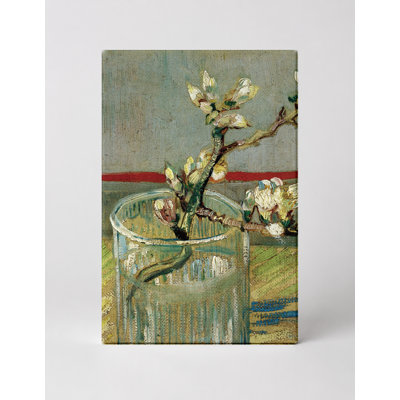 Brindille d'amandier en fleurs dans un verre (1888) - Portrait, art mural sur toile