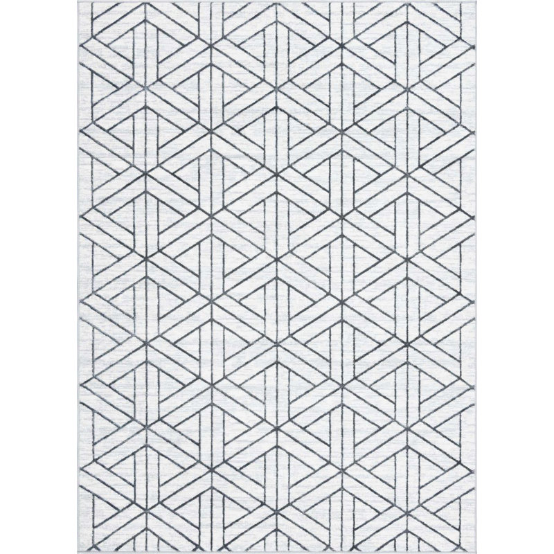 Clidy Abstract Indoor Rug, Rectangle 7' x 10'