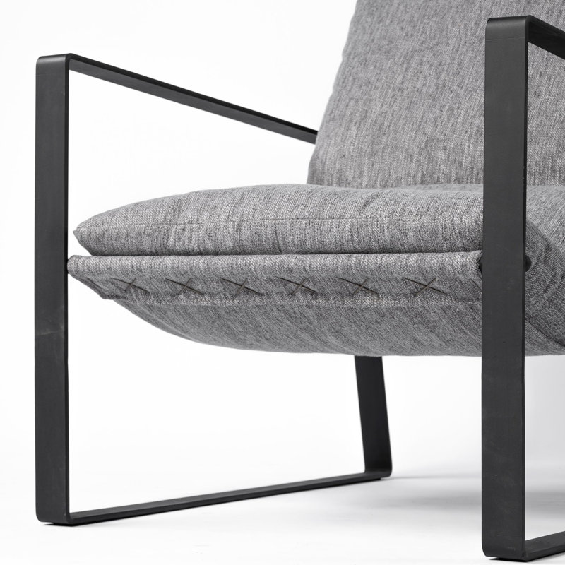 Upholstered Armchair, Gray
