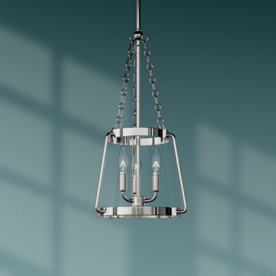 Adabella 11.75" 3-Light Pendant - Polished Nickel