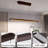 51-inch Led Linear Dining Light, Solid Wood Construction, Energy-efficient Pendant