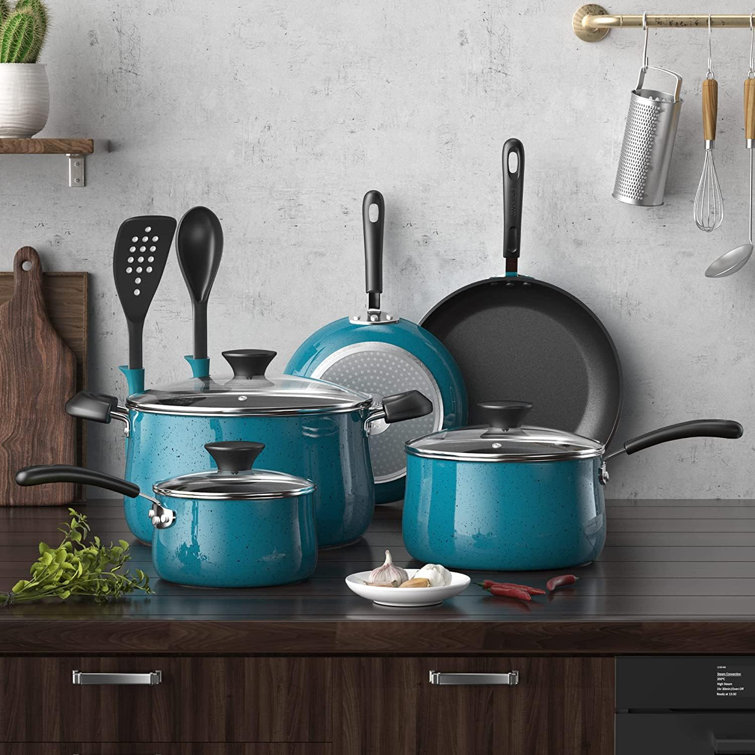 Cook N Home Pots and Pans Set Nonstick, 10 Piece Ceramic Kitchen Cookware  Sets, Nonstick Cooking Set with Saucepans, Frying Pans, Dutch Oven Pot with  Lids, Turquoise 