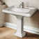 Whitehaus Collection 29" Traditional Pedestal Sink With Large Rectangular Bowl, Dual Soap Ledges And Overflow