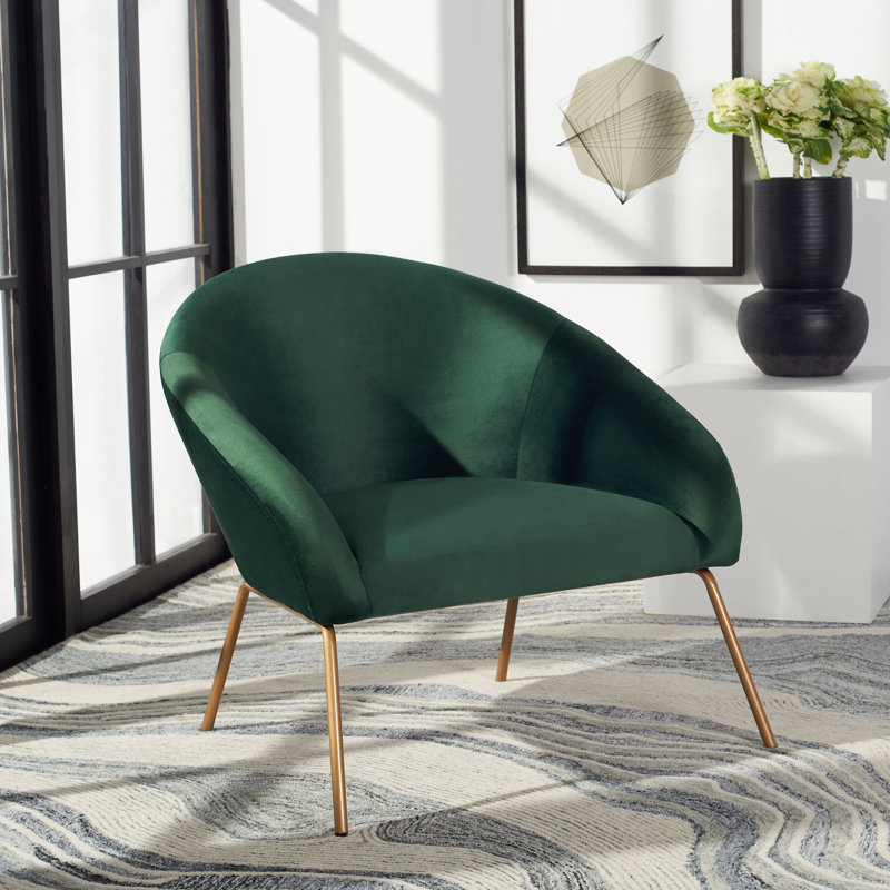 Fauteuil Andelain, Velours vert malachite