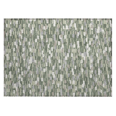 Machine Washable Indoor/Outdoor Chantille ACN2904 Geometric Rug
