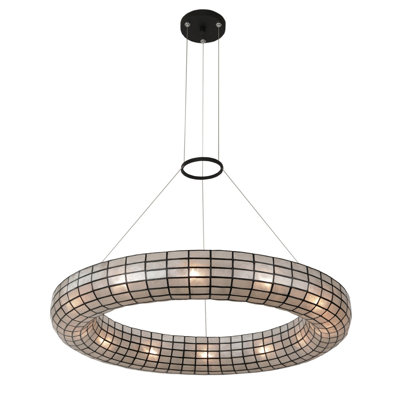 Lustre Sanibel 42 po à 16 douilles, noir mat