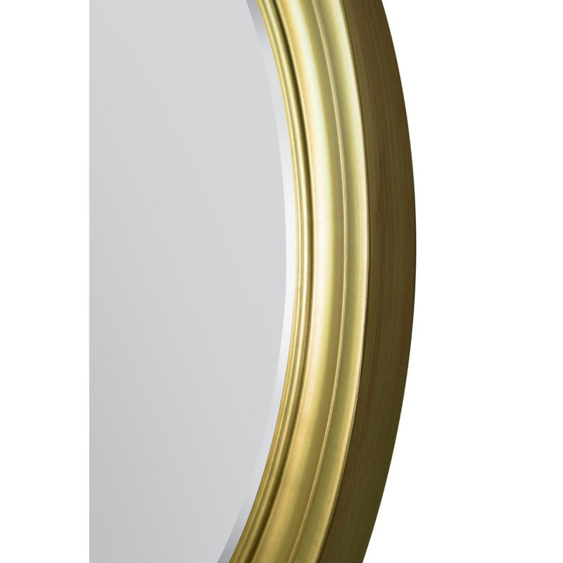 Conte Wood Flat Wall Mirror, Gold