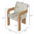 Demars Modern Rustic Upholstered Dining Chairs With Curved Arms-114906741-114906739