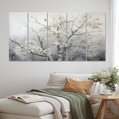 Arbre gris gris rêverie 5 pièces