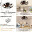 Ventilateur de plafond à profil bas avec télécommande et lumières
