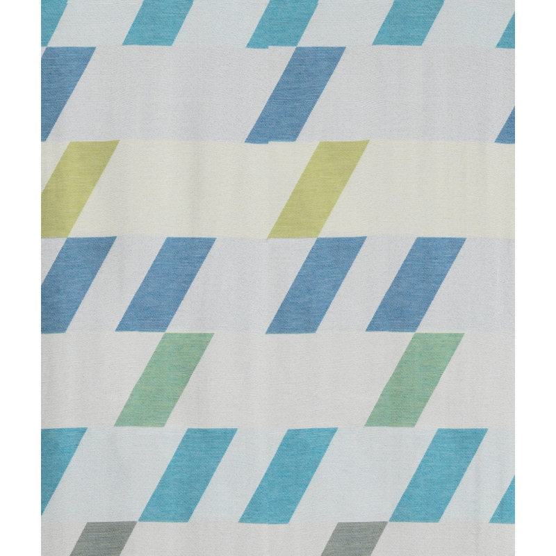 Lopez Room Darkening Curtain Single Panel, 132cm Width x 225cm Drop, Blue/Green/Light blue