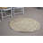 Vintage Beige Turkish Oushak Rug: Antique Small Round Rug Perfect for Entryways or Gifts