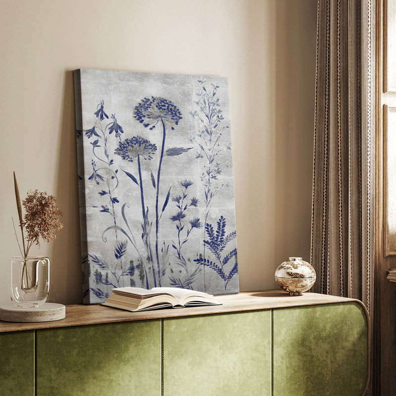 «Silver Botanicals II V30», reproduction encadrée - galerie Cavas, H 48 po x l 32 po