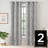 Eclipse Neva Magnitech 100% Blackout Curtain, Grommet Window Curtain Panel, Seamless Magnetic Closure, 84 in long x 37 in wide, (2 Panels), Silver-114247135-119688587