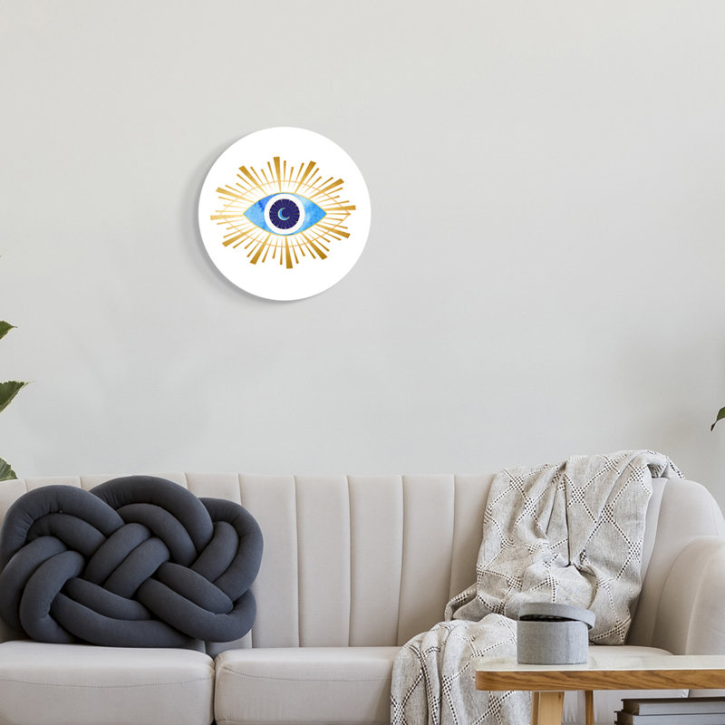 Plaque murale circulaire Bold Blue Evil Eye