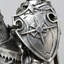 Figurine chevalier médiéval avec lance et armure, sculpture décorative rétro pour la maison