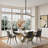 Rectangular Stone Top with Stainless Steel Base Dining Table-2113262372-2115307328