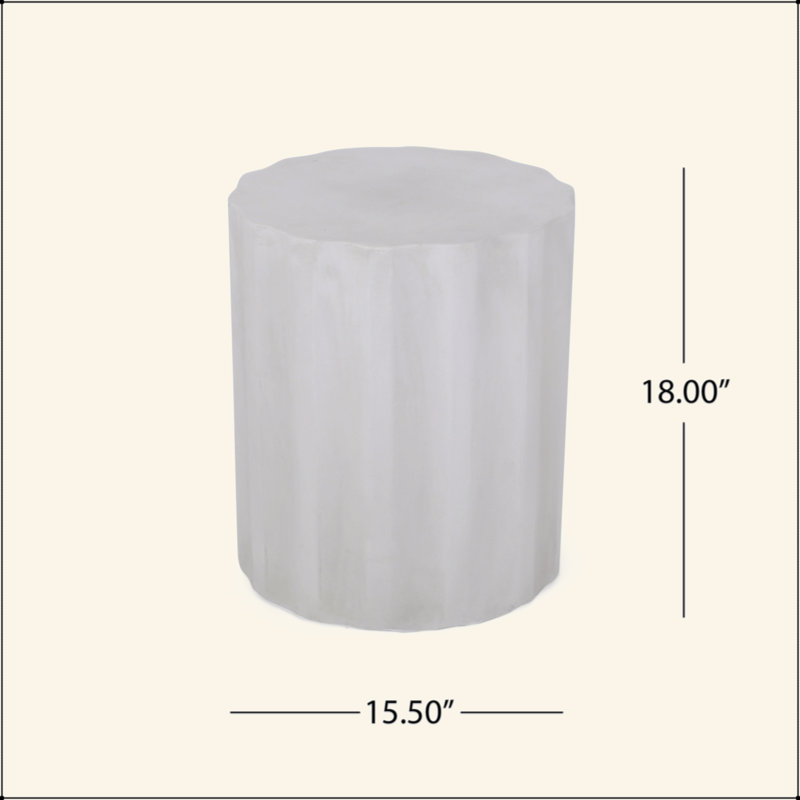 Table d'appoint polyvalente en béton léger pour l'intérieur et l'extérieur