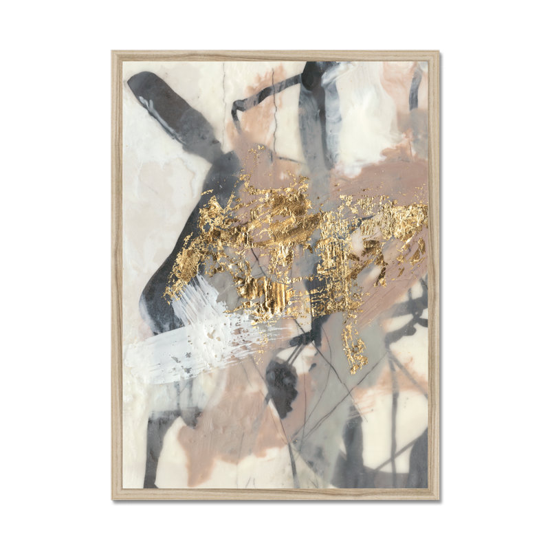 Golden Blush I by Jennifer Goldberger - Painting Print, 34cm H x 24cm W, Natural Wood Single Picture Framed Paper