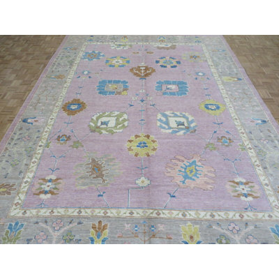 Tapis oriental turc Oushak noué à la main 10 pi 3 po x 13 pi 6 po 2FF4FFA95BF0441F81AFE4AA64FEDCC6