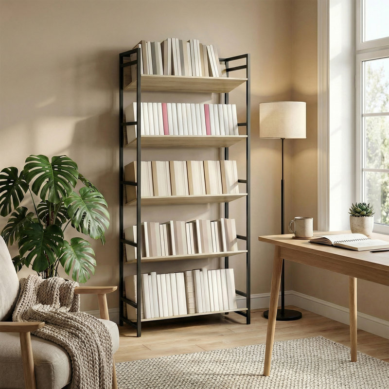 174cm H x 80cm W Steel Bookcase, White