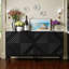 Buffet 60,5 "avec portes cannelées, tablettes réglables et prises de courant-735432579