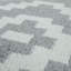 Tapis gris / blanc en polypropylène tissé à la machine Delilia-1311274618