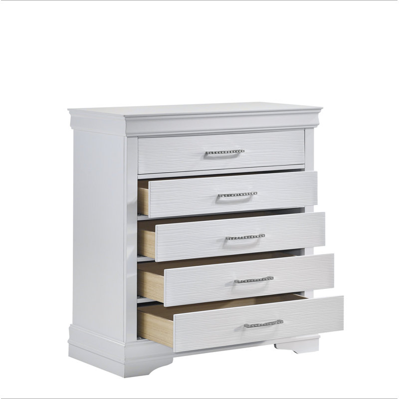 Commode moderne 5 tiroirs en bois